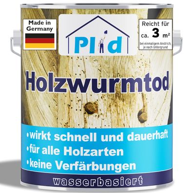 plid® Holzwurmtod Holzwurmbekämpfung - Farblos / für ALLE Holzarten