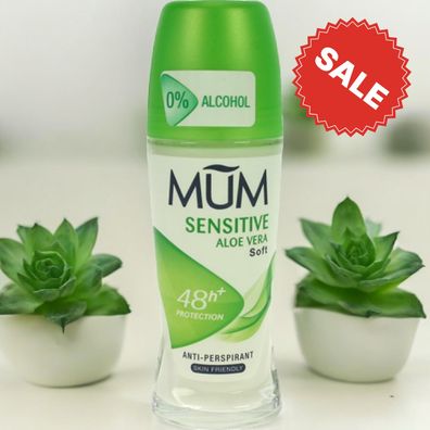 MUM Deo Roll On Aloe Vera Sensitiv 48h Schutz 3x 50ml 0% Alkohol (EUR 79,63 / L)