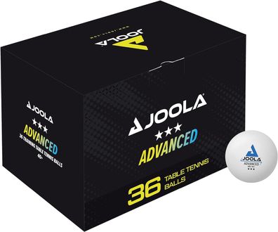 JOOLA Tischtennisbälle Advanced Training Bälle 36KT weiß | Plastikbälle Non Cellu...