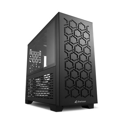 Sharkoon MS-Y1000, Micro Tower, PC, Schwarz, micro ATX, Mini-ITX, Gaming, 13,5 cm