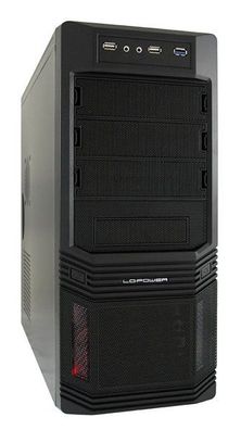 LC-Power 925B, Midi Tower, PC, Metall, Schwarz, ATX, micro ATX, 15 cm