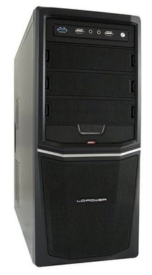 LC-Power Pro-924B, Midi Tower, PC, Metall, Schwarz, ATX, micro ATX, 420 W