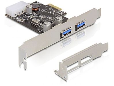 Delock 89243, PCIe, USB 3.2 Gen 1 (3.1 Gen 1), Männlich, PCI 2.0, Silber, Renesas