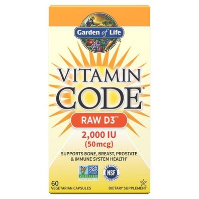 Vitamin Code Raw D3, 2000 IU - 60 vcaps