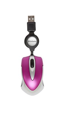 Verbatim Go Mini, Optisch, USB Typ-A, 1000 DPI, Pink