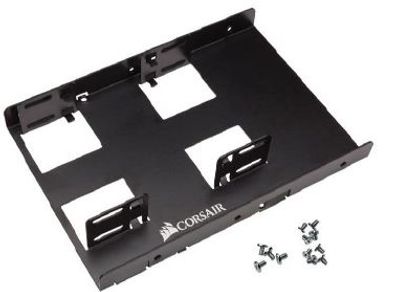 Corsair CSSD-BRKT2, 8,89 cm (3.5"), Carrier Panel, 2.5", Schwarz, Aluminium, 101,6 mm