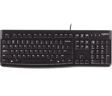 Logitech Keyboard K120 for Business, Volle Größe (100%), USB, Schwarz