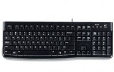 Logitech K120 Corded Keyboard, Kabelgebunden, USB, QWERTZ, Schwarz
