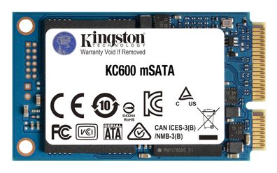 Kingston 256G SSD KC600 SATA3 mSATA, 256 GB, mSATA, 550 MB/ s, 6 Gbit/ s