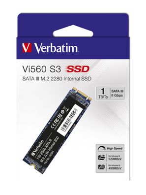 Verbatim Vi560 S3 M.2 SSD-Laufwerk 1 TB, 1 TB, M.2, 520 MB/ s