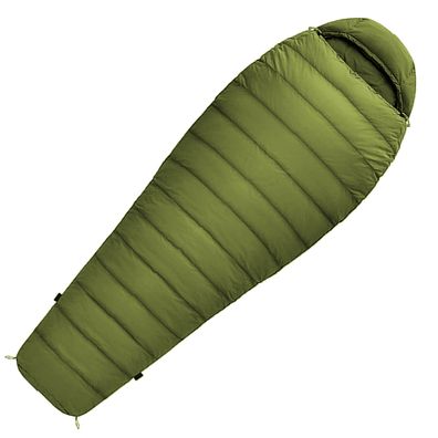 Mumienschlafsack Norskskin Ultralight Green 900 g 220 cm Koppelbar Nylon 400T Rechts