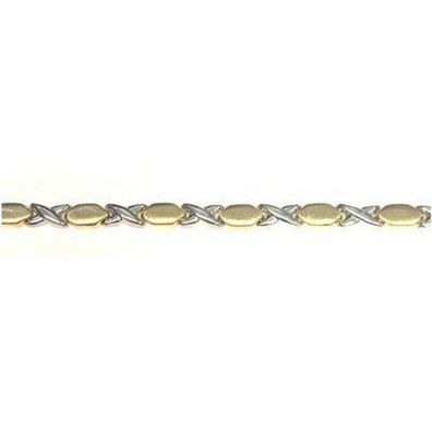 Armkette - Gold 375 9K - bicolor - 19cm