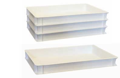 4 Stück Euronormbox 60x40x7 cm weiß Standard 700 eco Gastlando