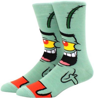 Sheldon J. Plankton Socken in 3/4-Länge - Spongebob Charakter Lustige Motiv-Socken