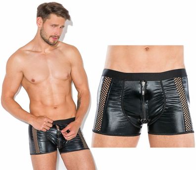 Wetlook-Boxershorts mit Reißverschluss Herrenslip Slip Männer Unterhosen Andalea