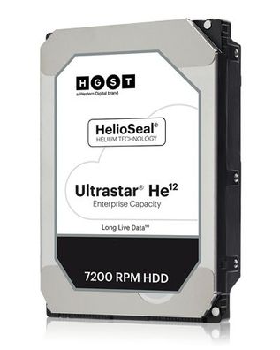 WD Ultrastar He12, 3.5", 12 TB, 7200 RPM