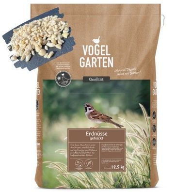 25kg Erdnüsse gehackt Vogelfutter Wildvögel Streufutter Erdnusskerne 2 x 12,5 kg