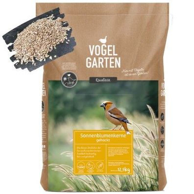 25kg Sonnenblumenkerne gehackt Vogelfutter Wildvögel Streufutter (2x12,5 kg)