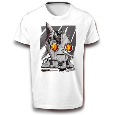 Roboter Marionette Pinocchio Design T-Shirt Baumwolle Humanoider Mecha Fiction Fun