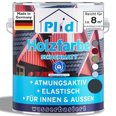 plid® Holzfarbe Holzlack Schutzfarbe - Schnelltrocknend, Atmungsaktiv / Innen & Außen