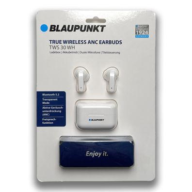 Blaupunkt TWS 30 WH In-Ear Kopfhörer mit True Wireless Stereo weiß NEU&OVP