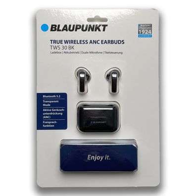 Blaupunkt TWS 30 BK In-Ear Kopfhörer mit True Wireless Stereo schwarz NEU&OVP