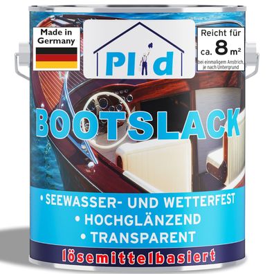 plid® Bootslack Farblos / Klarlack Holzlack Schiffslack Holzschutz - Speziallack