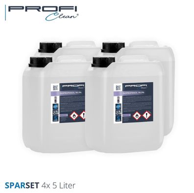 Isopropanol 99,9%, Isopropylalkohol, IPA, Entfetter 20L 4 x 5 Liter