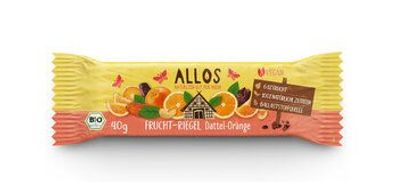 Allos 3x Frucht-Riegel Dattel Orange 40g