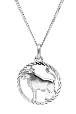 trendor Schmuck Stier Sternzeichen Halskette Silber 925 68260-05