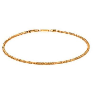 Armband 19cm - Gold 585 14K - Fuchsschwanz flach