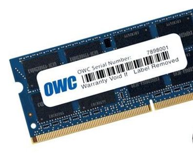 OWC OWC1867DDR3S8GB, 8 GB, 1 x 8 GB, DDR3, 1866 MHz, 204-pin SO-DIMM, Blau