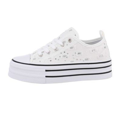 Sneaker | Plateau-Sneaker - Low-Basket | White