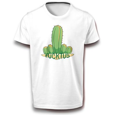 Fucktus Wüste Pflanze Kaktus Mittelfinger Kakteen Stinkefinger Fun Baumwolle T-Shirt