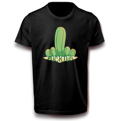 Fucktus Wüste Pflanze Kaktus Mittelfinger Kakteen Stinkefinger Fun T-Shirt Baumwolle