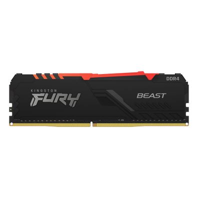 Kingston FURY Beast RGB, 16 GB, 1 x 16 GB, DDR4, 3600 MHz, 288-pin DIMM, Schwarz