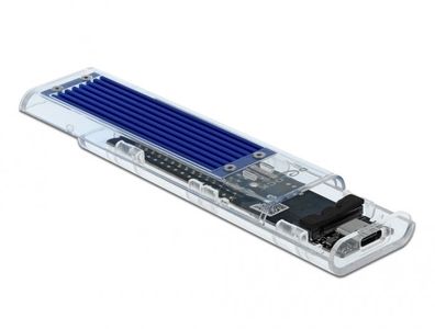 Delock 42620, SSD-Gehäuse, M.2, M.2, 10 Gbit/ s, USB Anschluss, Blau