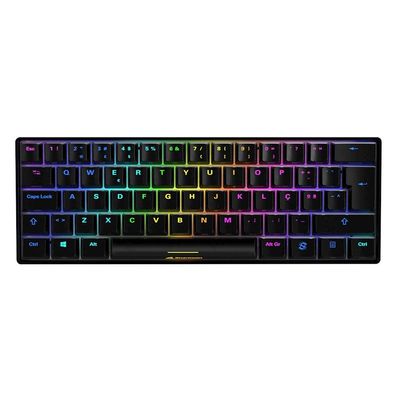 Sharkoon SGK50 S4, 60%, USB, QWERTY, RGB-LED, Schwarz