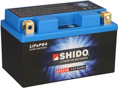 Shido LiFePO4 LTZ14S 12V 5Ah Lithium Motorradbatterie