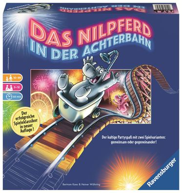 Ravensburger 26772 Das Nilpferd in der Achterbahn, Familienspiel