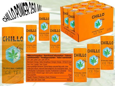 Eistee Cannabis Ice Tea Eistee 250ml ohne THC Softdrinks Getränke 12 er Pack