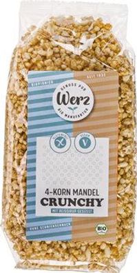 Naturkornmühle Werz 6x 4-Korn Mandel Crunchy, Vollkorn Knuspermüsli, glutenfrei 250g