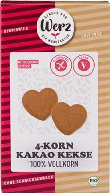 Naturkornmühle Werz 3x 4-Korn Kakao Kekse, Vollkorn, glutenfrei 150g