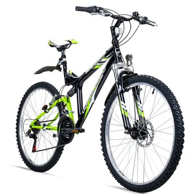 Bergsteiger Buffalo 26 Zoll Mountainbike, geeignet ab 155 cm, Scheibenbremse, Shimano