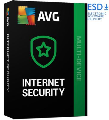 AVG Internet Security| 10 Geräte| 1 Jahr stets aktuell|Download|eMail|ESD