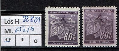 Los H22821: Deutsches Reich Mi. 65 a/ b * *