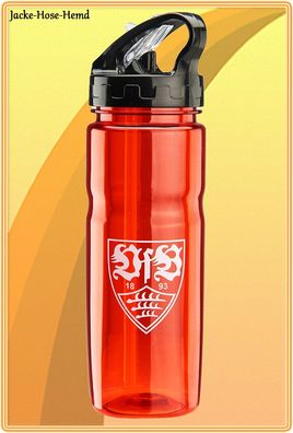 VfB Stuttgart Trinkflasche Getränkeflasche Sportflasche Rot Logo ca. 500ml NEU