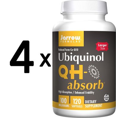 4 x Ubiquinol QH-absorb, 100mg - 120 softgels