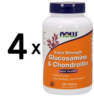 4 x Glucosamine & Chondroitin, Extra Strength - 120 tabs