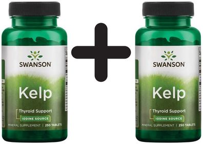 2 x Kelp (Iodine Source), 225mcg - 250 tabs